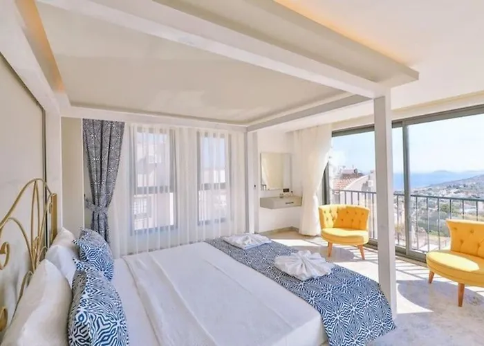 빌라 Honeymoon With Luxury Indoor And Outdoor Pools In Kalkan 카스