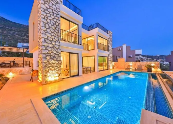 빌라 Honeymoon With Luxury Indoor And Outdoor Pools In Kalkan